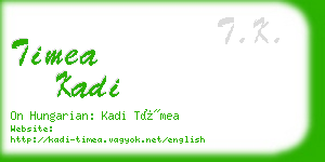 timea kadi business card